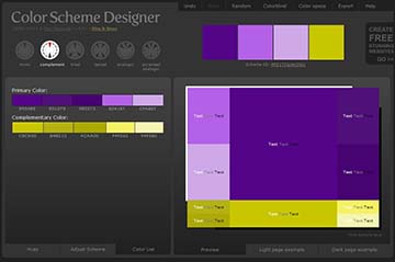 Web site colorscheme